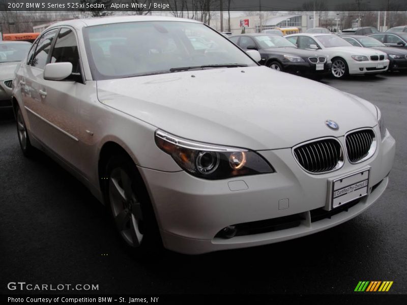 Alpine White / Beige 2007 BMW 5 Series 525xi Sedan