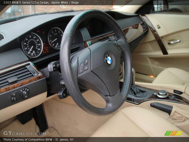 Alpine White / Beige 2007 BMW 5 Series 525xi Sedan