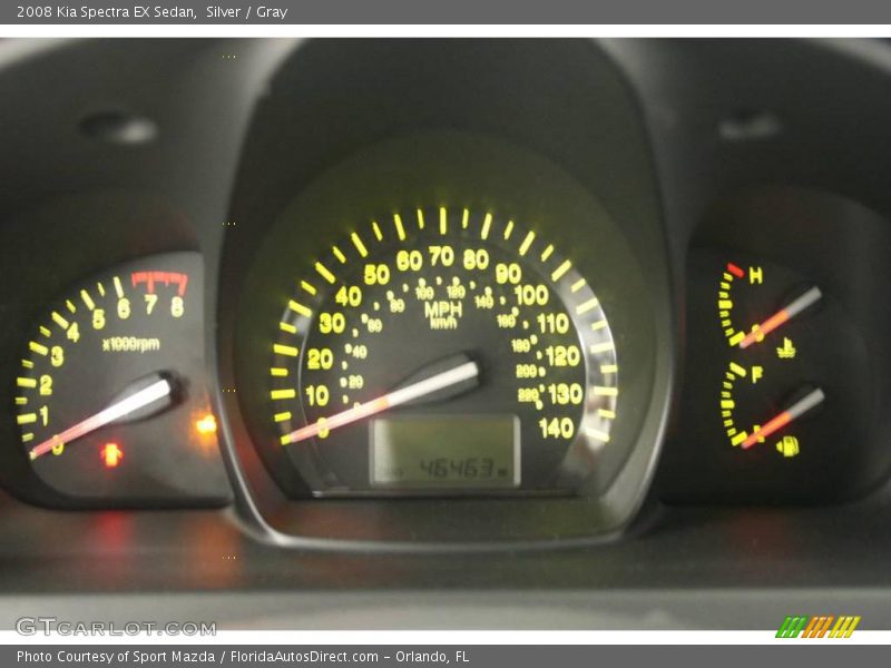 Silver / Gray 2008 Kia Spectra EX Sedan