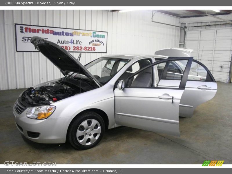Silver / Gray 2008 Kia Spectra EX Sedan