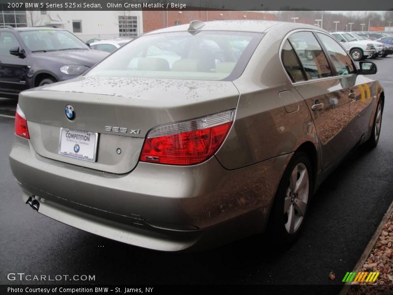 Olivin Green Metallic / Beige 2007 BMW 5 Series 525xi Sedan