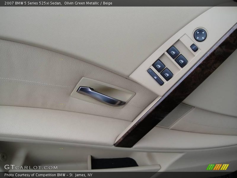 Olivin Green Metallic / Beige 2007 BMW 5 Series 525xi Sedan