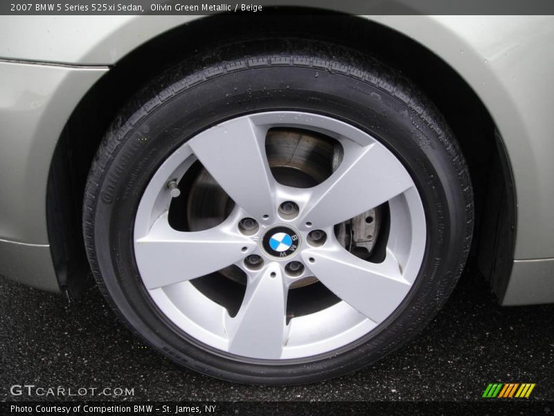 Olivin Green Metallic / Beige 2007 BMW 5 Series 525xi Sedan