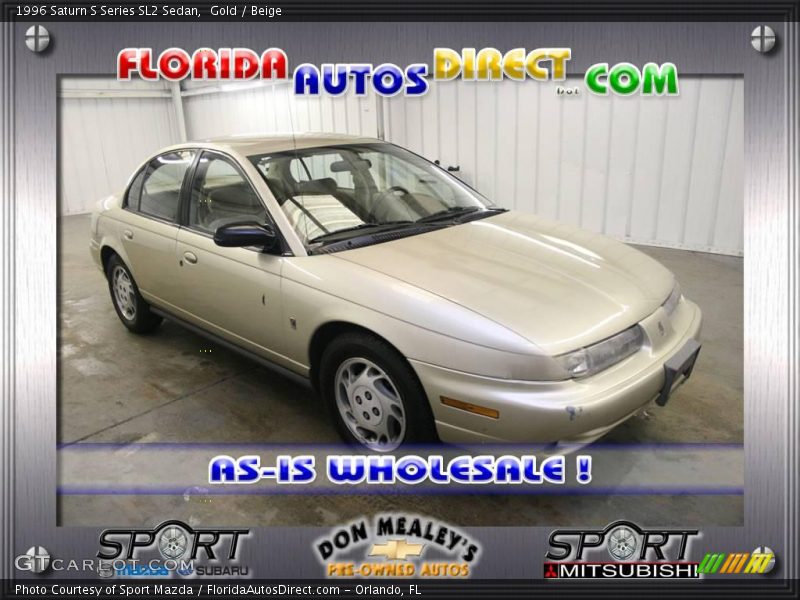 Gold / Beige 1996 Saturn S Series SL2 Sedan