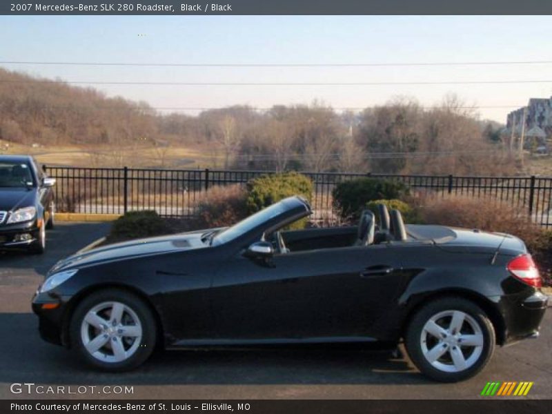 Black / Black 2007 Mercedes-Benz SLK 280 Roadster