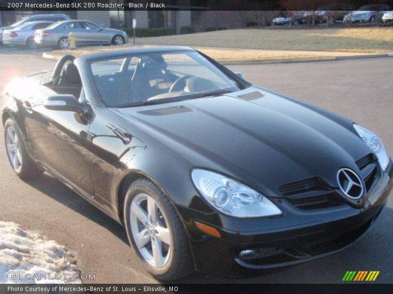 Black / Black 2007 Mercedes-Benz SLK 280 Roadster