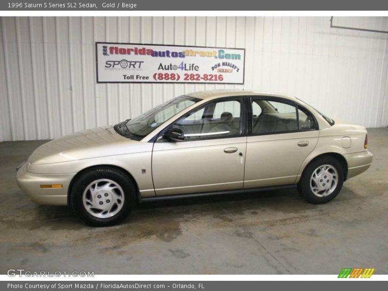 Gold / Beige 1996 Saturn S Series SL2 Sedan