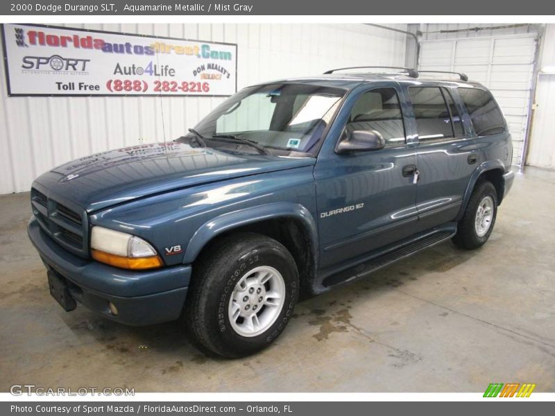 Aquamarine Metallic / Mist Gray 2000 Dodge Durango SLT