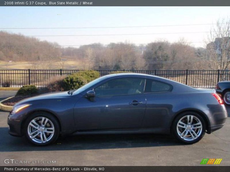 Blue Slate Metallic / Wheat 2008 Infiniti G 37 Coupe