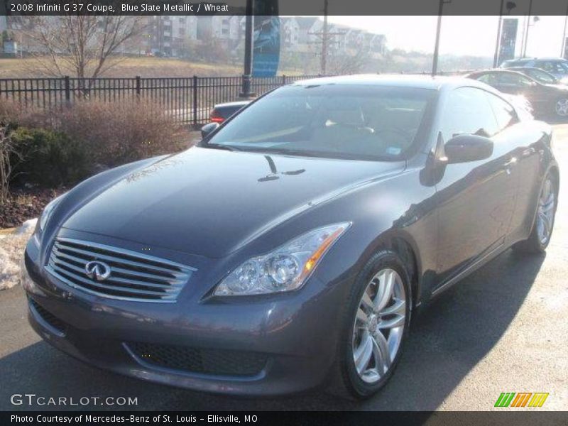 Blue Slate Metallic / Wheat 2008 Infiniti G 37 Coupe