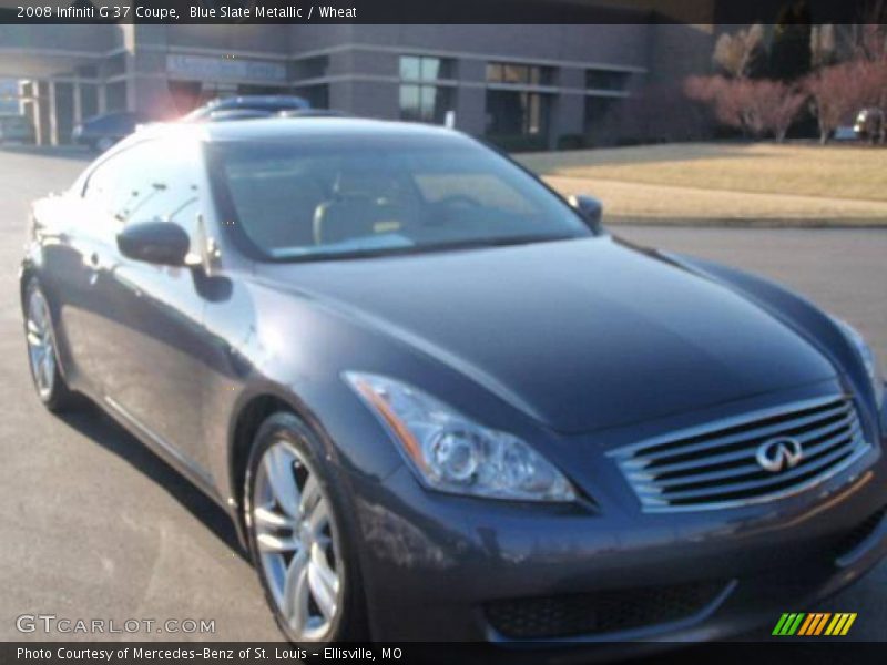 Blue Slate Metallic / Wheat 2008 Infiniti G 37 Coupe
