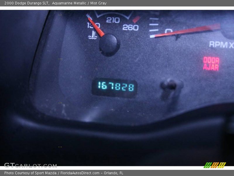 Aquamarine Metallic / Mist Gray 2000 Dodge Durango SLT