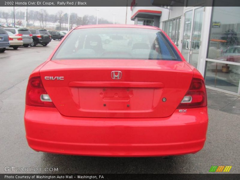 Rally Red / Black 2002 Honda Civic EX Coupe