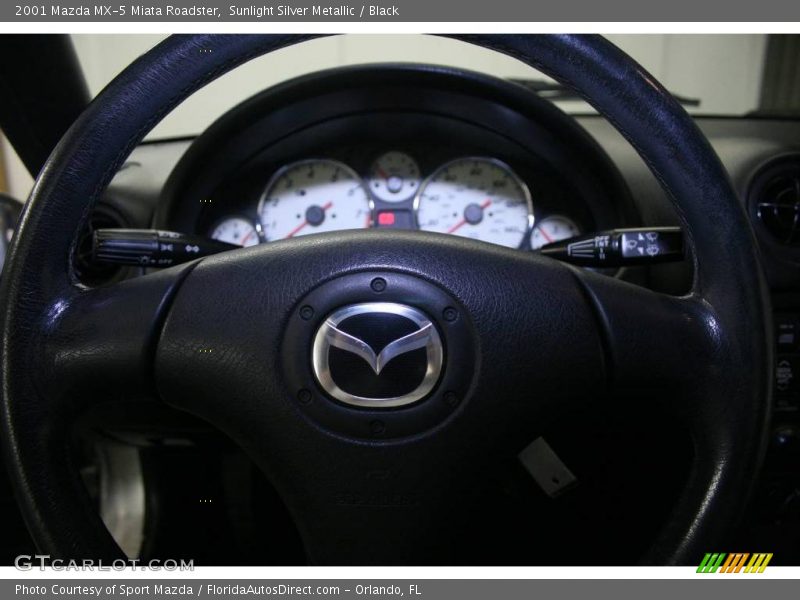 Sunlight Silver Metallic / Black 2001 Mazda MX-5 Miata Roadster
