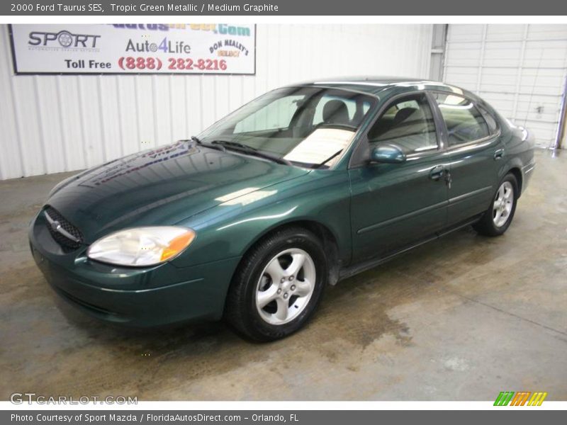 Tropic Green Metallic / Medium Graphite 2000 Ford Taurus SES
