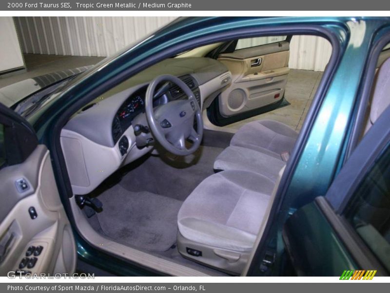 Tropic Green Metallic / Medium Graphite 2000 Ford Taurus SES