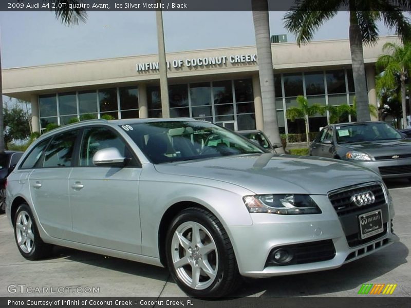 Ice Silver Metallic / Black 2009 Audi A4 2.0T quattro Avant