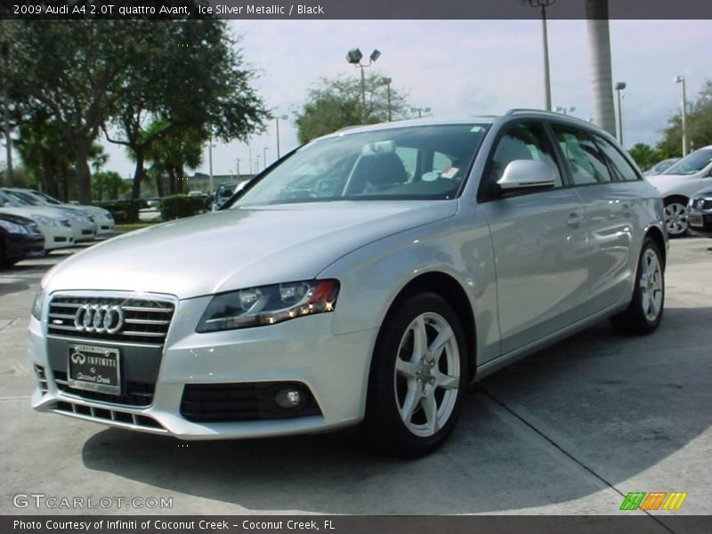 Ice Silver Metallic / Black 2009 Audi A4 2.0T quattro Avant