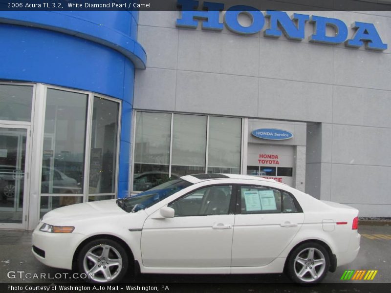 White Diamond Pearl / Camel 2006 Acura TL 3.2