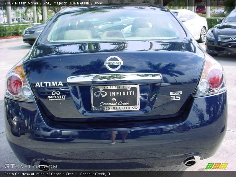 Majestic Blue Metallic / Blond 2007 Nissan Altima 3.5 SE