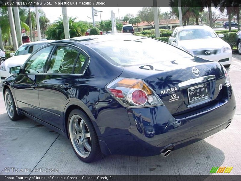 Majestic Blue Metallic / Blond 2007 Nissan Altima 3.5 SE