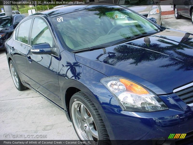 Majestic Blue Metallic / Blond 2007 Nissan Altima 3.5 SE