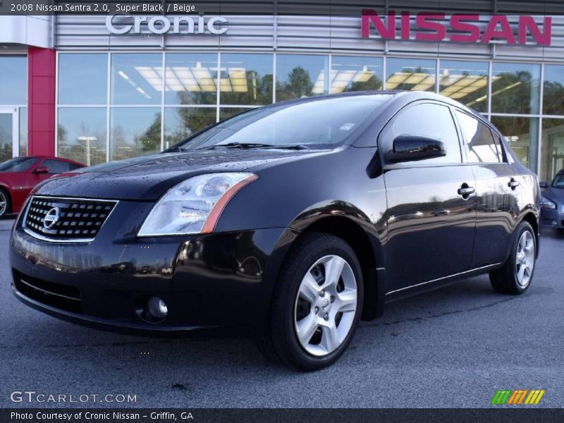 Super Black / Beige 2008 Nissan Sentra 2.0