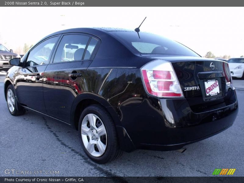 Super Black / Beige 2008 Nissan Sentra 2.0
