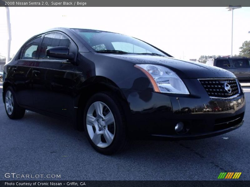 Super Black / Beige 2008 Nissan Sentra 2.0