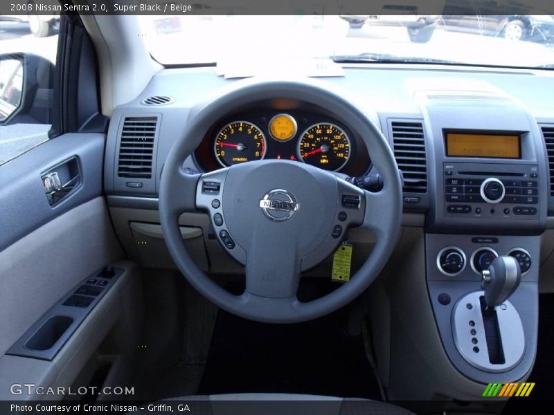 Super Black / Beige 2008 Nissan Sentra 2.0