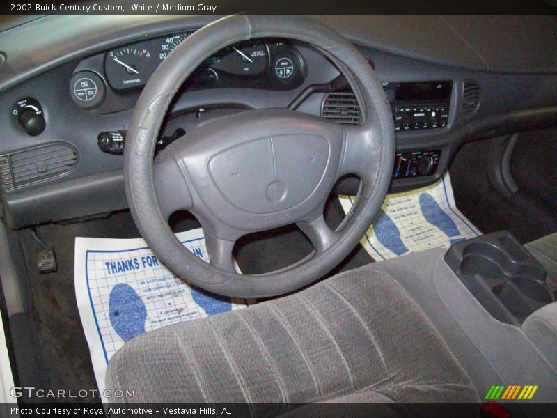 White / Medium Gray 2002 Buick Century Custom