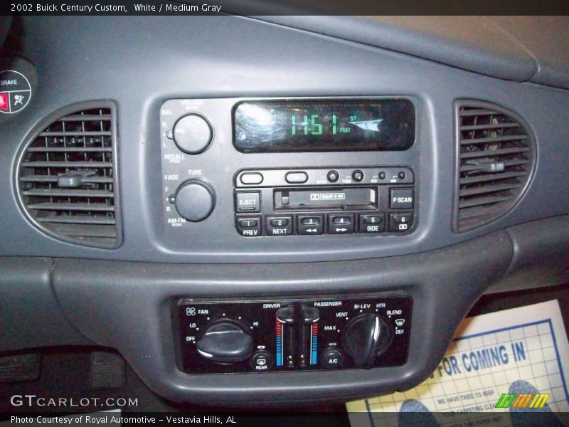 White / Medium Gray 2002 Buick Century Custom