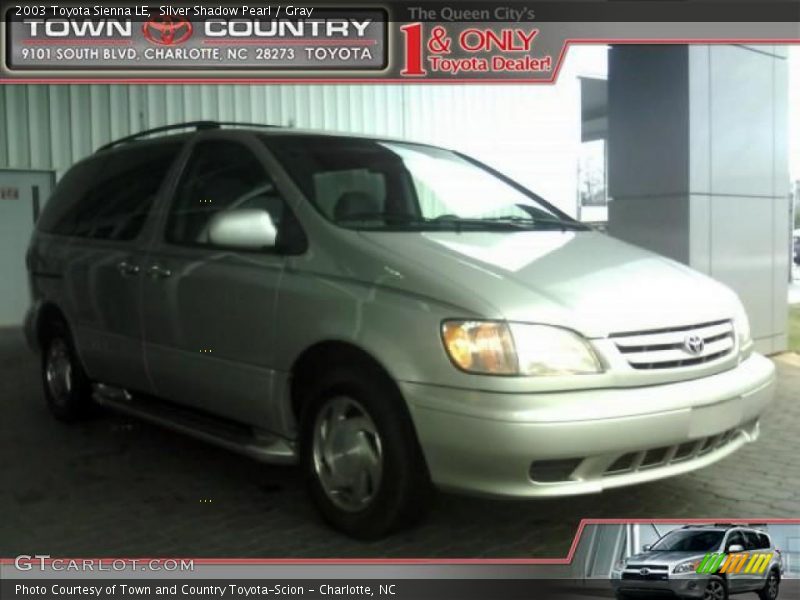 Silver Shadow Pearl / Gray 2003 Toyota Sienna LE