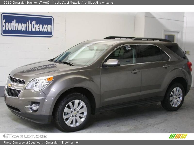 Mocha Steel Metallic / Jet Black/Brownstone 2010 Chevrolet Equinox LT AWD