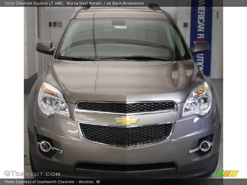 Mocha Steel Metallic / Jet Black/Brownstone 2010 Chevrolet Equinox LT AWD