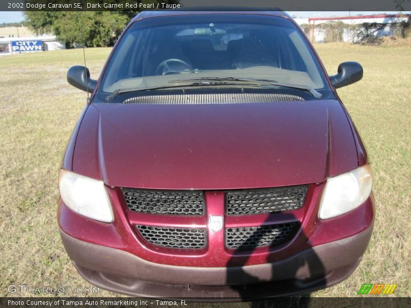 Dark Garnet Red Pearl / Taupe 2002 Dodge Caravan SE