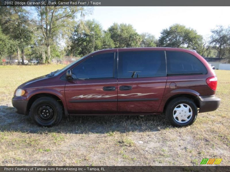 Dark Garnet Red Pearl / Taupe 2002 Dodge Caravan SE