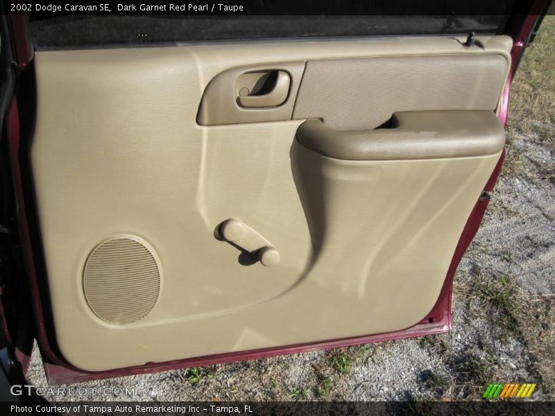 Dark Garnet Red Pearl / Taupe 2002 Dodge Caravan SE