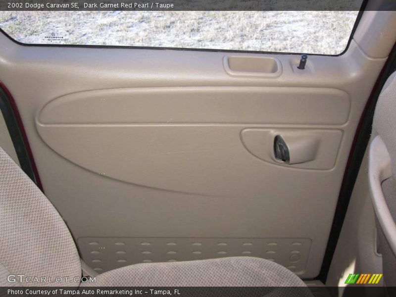 Dark Garnet Red Pearl / Taupe 2002 Dodge Caravan SE