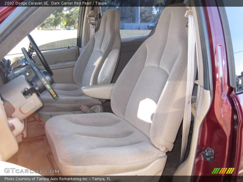 Dark Garnet Red Pearl / Taupe 2002 Dodge Caravan SE
