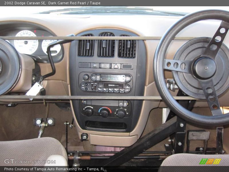 Dark Garnet Red Pearl / Taupe 2002 Dodge Caravan SE