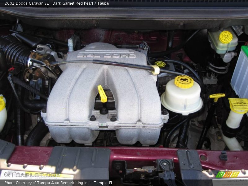 Dark Garnet Red Pearl / Taupe 2002 Dodge Caravan SE