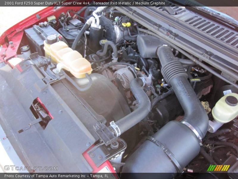 Toreador Red Metallic / Medium Graphite 2001 Ford F250 Super Duty XLT Super Crew 4x4