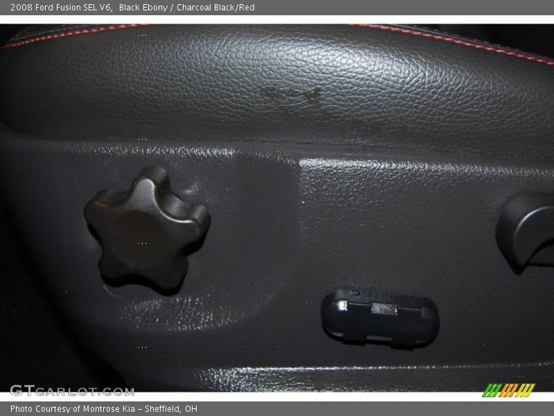 Black Ebony / Charcoal Black/Red 2008 Ford Fusion SEL V6