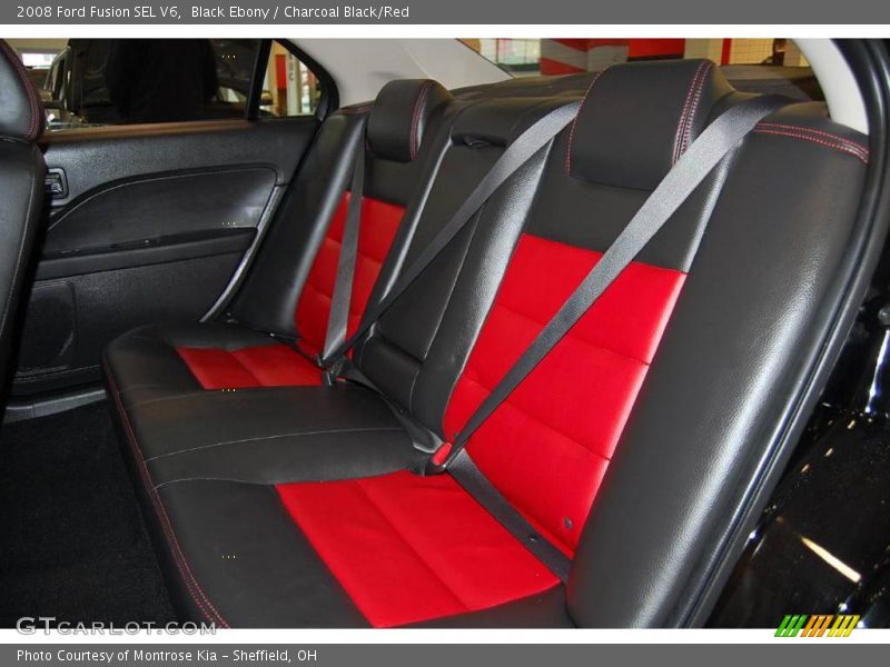 Black Ebony / Charcoal Black/Red 2008 Ford Fusion SEL V6