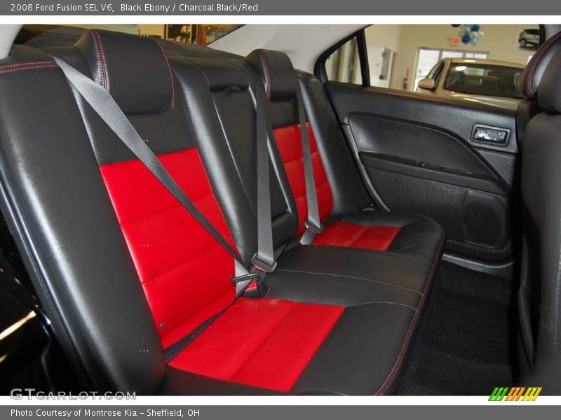 Black Ebony / Charcoal Black/Red 2008 Ford Fusion SEL V6