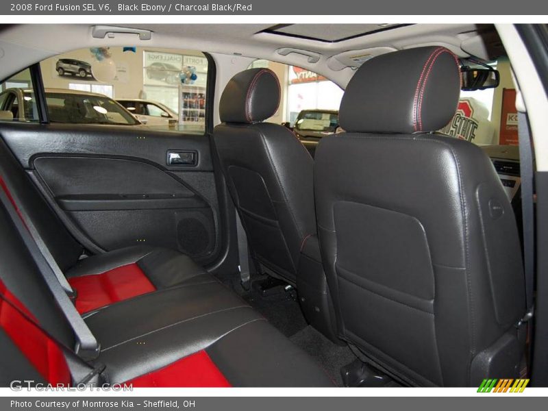 Black Ebony / Charcoal Black/Red 2008 Ford Fusion SEL V6