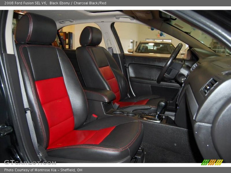 Black Ebony / Charcoal Black/Red 2008 Ford Fusion SEL V6