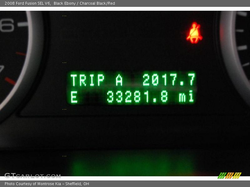 Black Ebony / Charcoal Black/Red 2008 Ford Fusion SEL V6