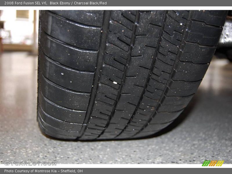 Black Ebony / Charcoal Black/Red 2008 Ford Fusion SEL V6